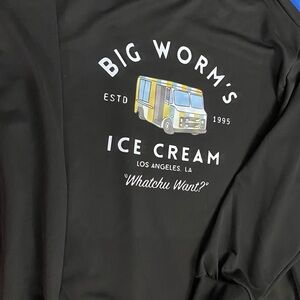 Black Big Worm's Ice Cream Sweatshirt #2007